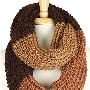 Tan & Brown Infinity Fall Scarf